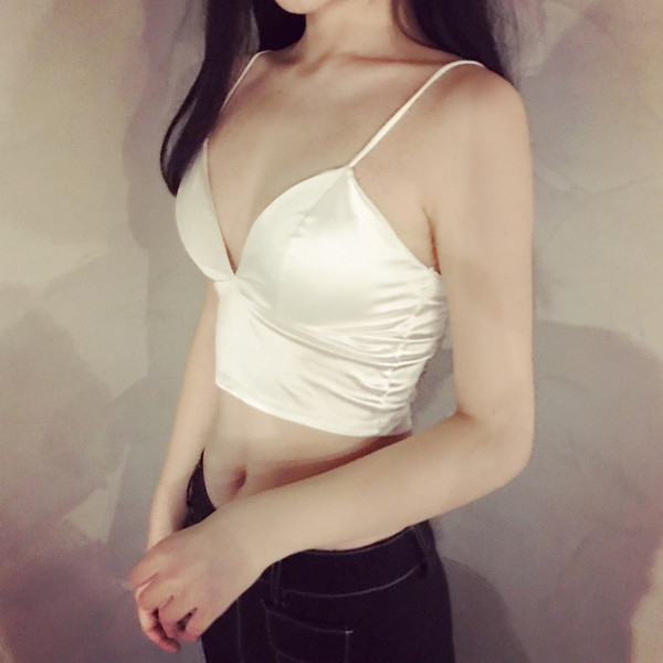 Сатенен дамски сутиен в два цвята