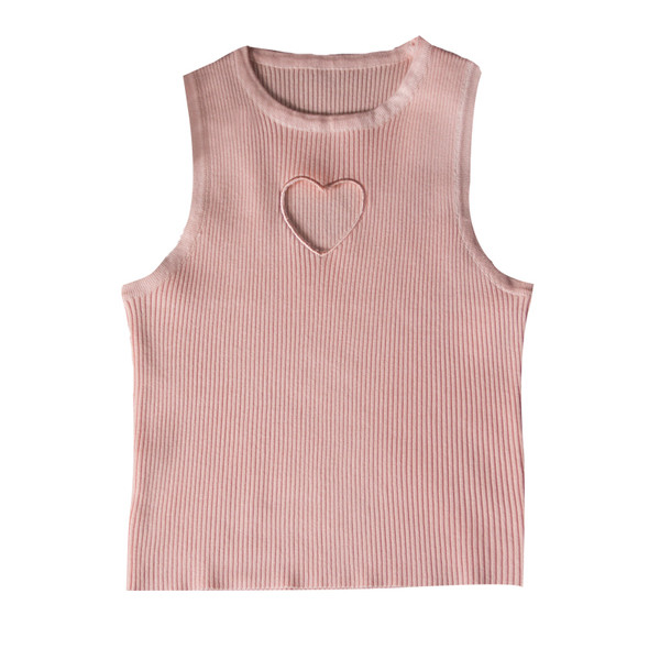 Спортно-елегантен женски потник със сърце 