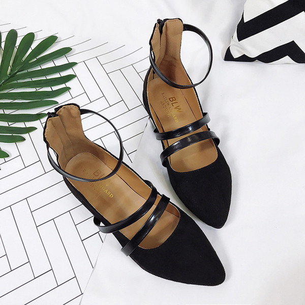 Γυναικεία παπούτσια κατάλληλα για την καθημερινή ζωή σε τρία χρώματα με χοντρό τακούνι