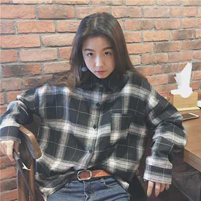 Супер модерна дамска широка карирана риза