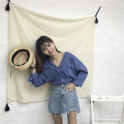 Страхотна дамска риза с широки и дълги ръкави