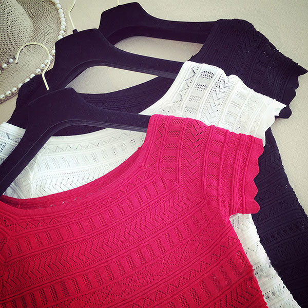 Дамска блуза с къс ръкав за лятото и пролетта - 3 цвята