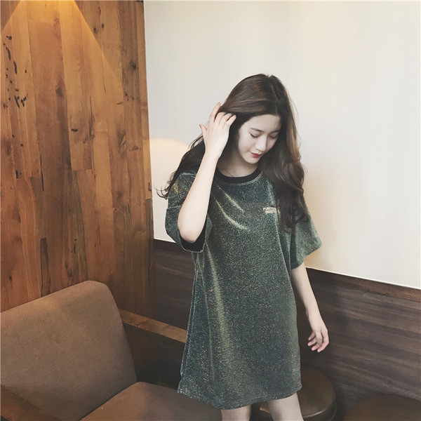 Υπέροχες κυρίες βελούδινα μακρύ μπλούζα