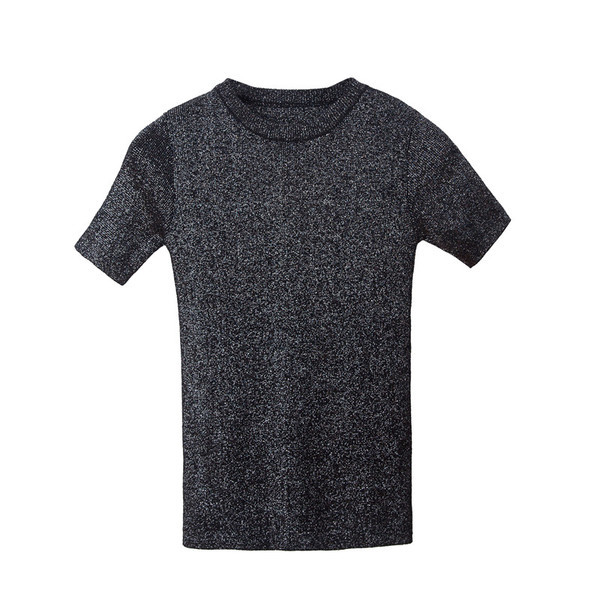 Еластичен летен дамски къс ръкав тип пуловер в няколко цвята