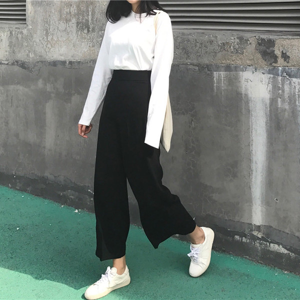 Дамски дълги панталони разширени в крачола