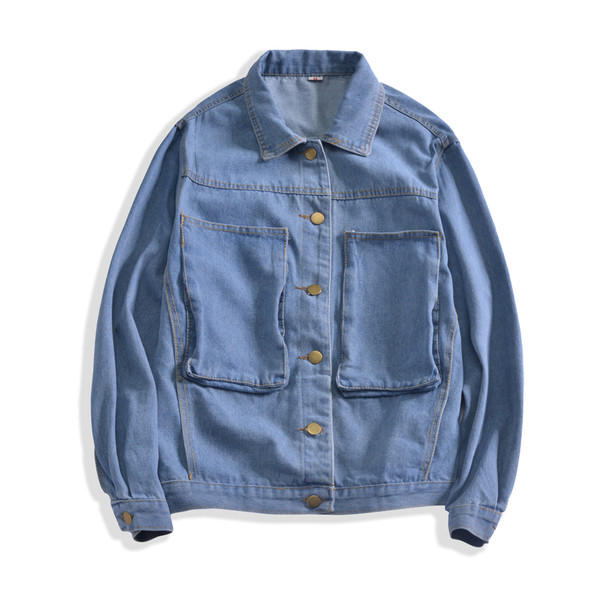 Много стилно мъжко дънково яке с джобове