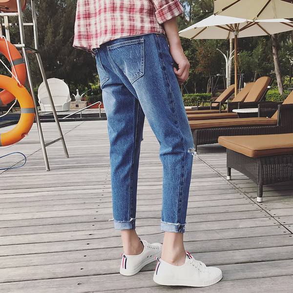 Μεγάλη ανδρικά παντελόνια τζιν 7/8