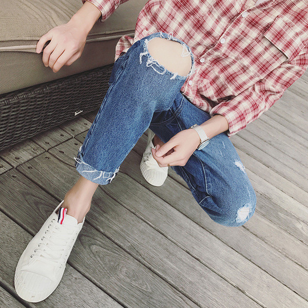 Μεγάλη ανδρικά παντελόνια τζιν 7/8