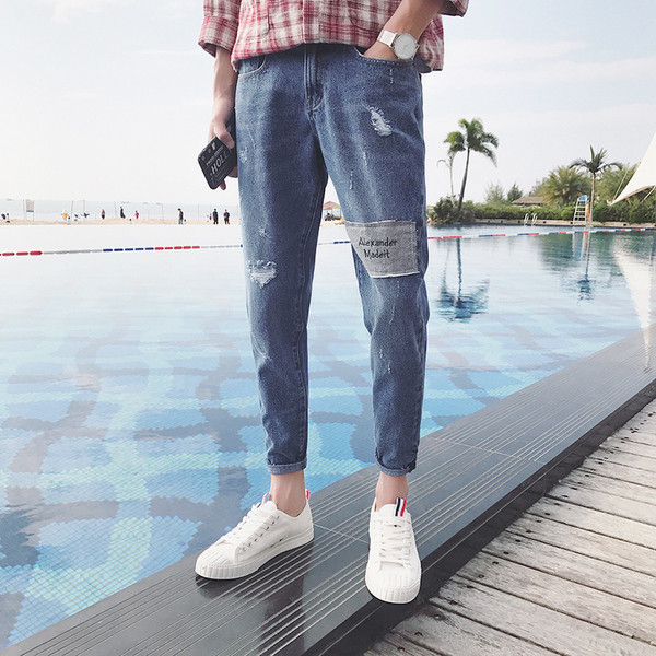 Άνδρες αθλητικές κομψό τζιν 7/8