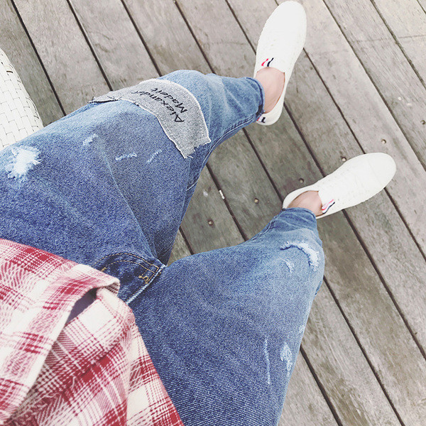 Άνδρες αθλητικές κομψό τζιν 7/8