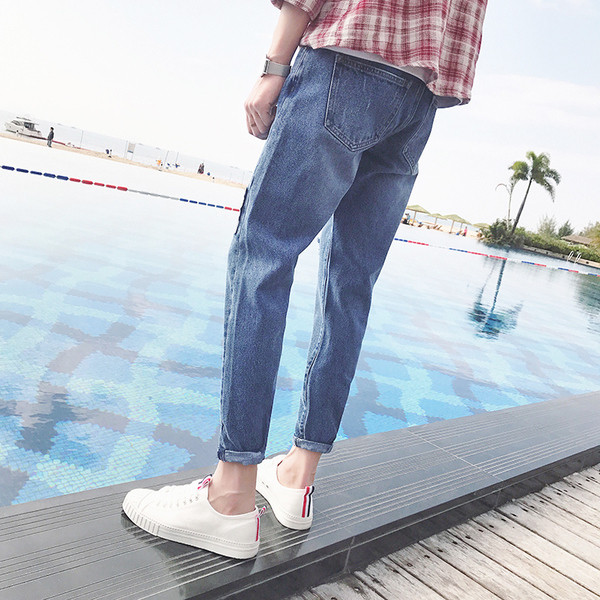 Άνδρες αθλητικές κομψό τζιν 7/8