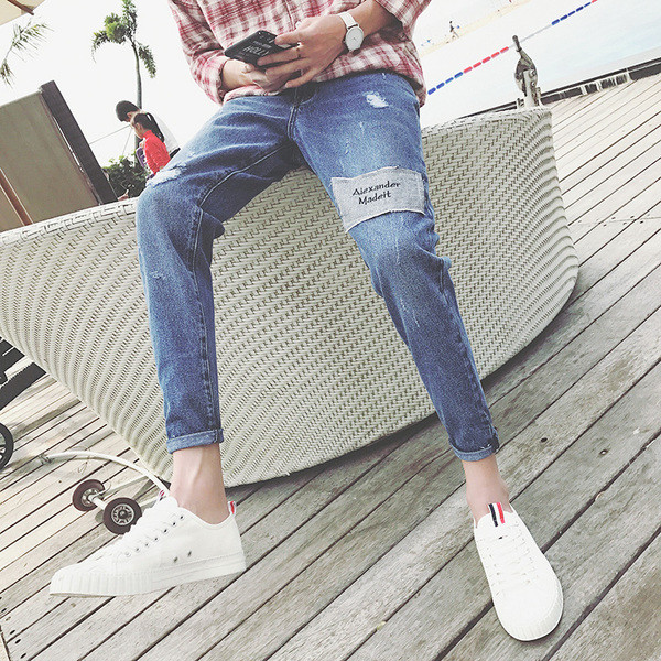 Άνδρες αθλητικές κομψό τζιν 7/8