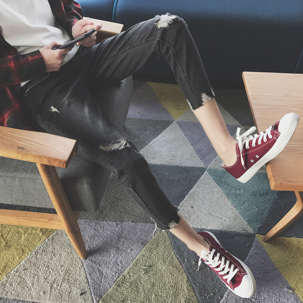 Много интересни мъжки дънкови панталони 7/8