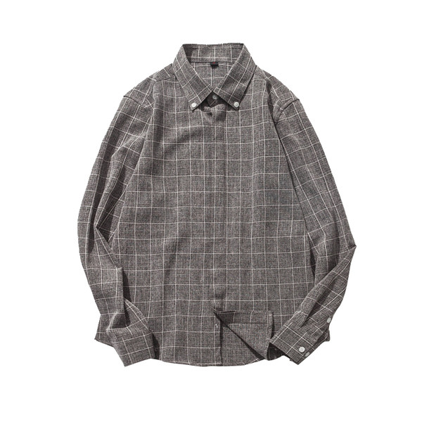 Страхотна карирана мъжка спортно-елегантна сива риза