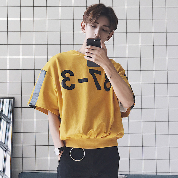 Мъжка екстравагантна блуза с къс ръкав