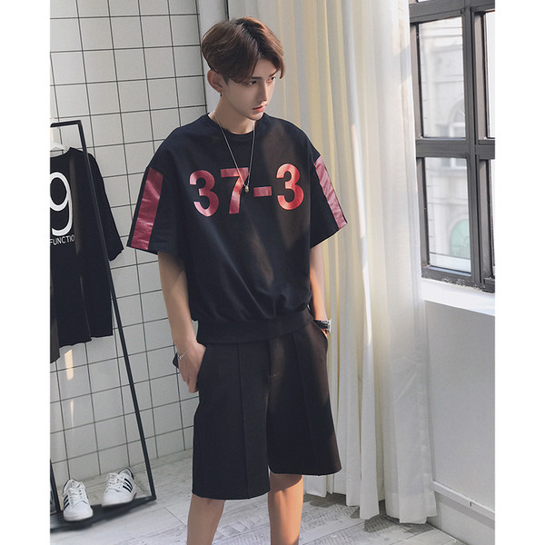 Мъжка екстравагантна блуза с къс ръкав