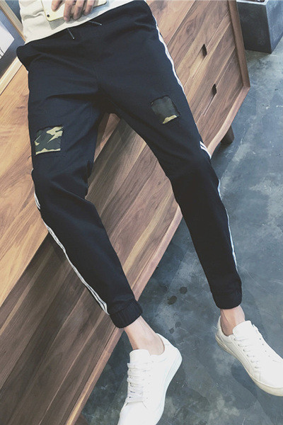 παντελόνια Μεγάλη ανδρών με μπάλωμα και καμουφλάζ μοτίβο