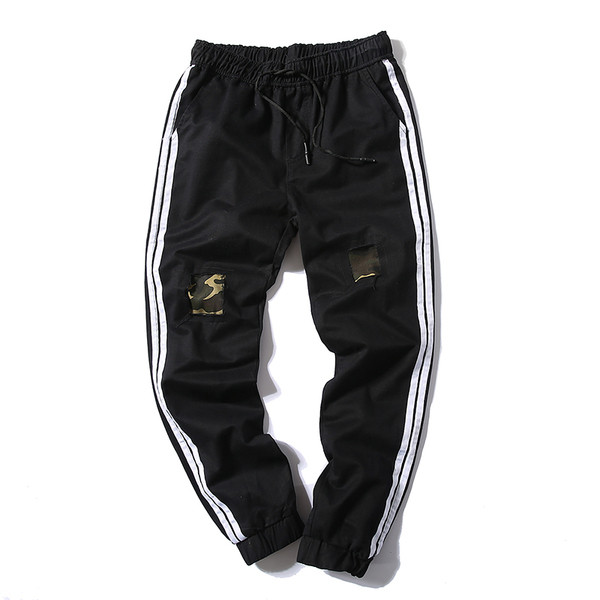 παντελόνια Μεγάλη ανδρών με μπάλωμα και καμουφλάζ μοτίβο