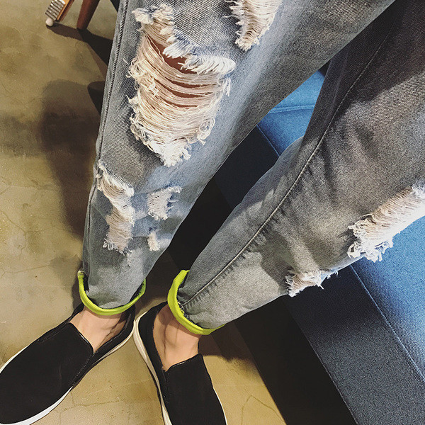 Много стилни мъжки дънкови ежедневни панталони