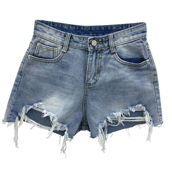 Μοναδικό σκισμένα τζιν παντελόνι σύντομο