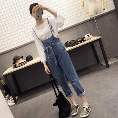 περιστασιακή στολή Κομψή γυναικών με τιράντες και σύνδεση της μέσης