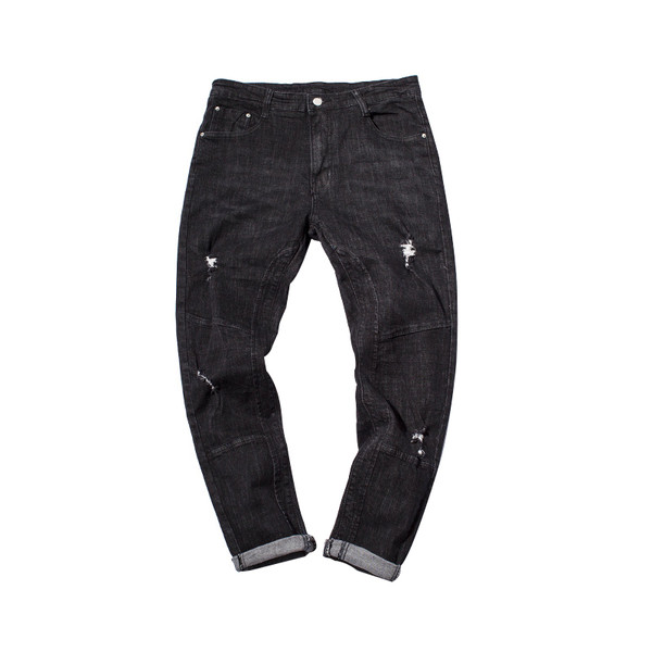 Пролетни модерни дънки за мъже в тъмен цвят