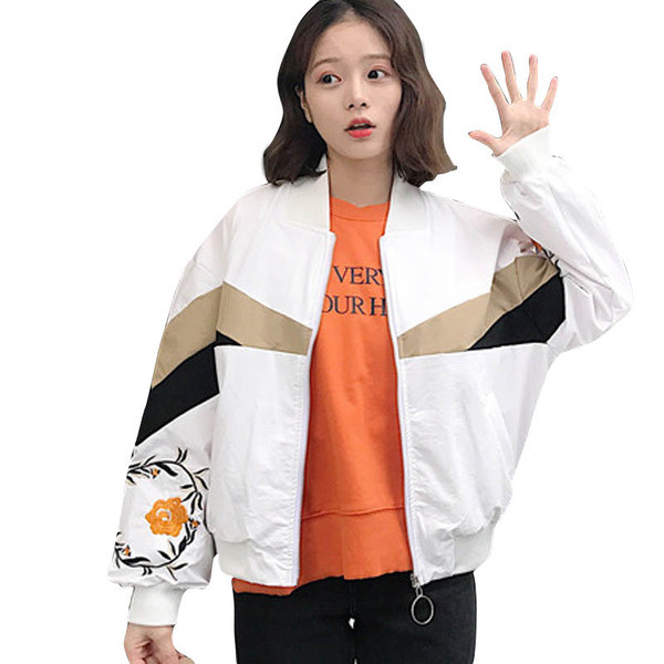 Пролетна дамска ветровка с флорални мотиви - светъл и тъмен вариант