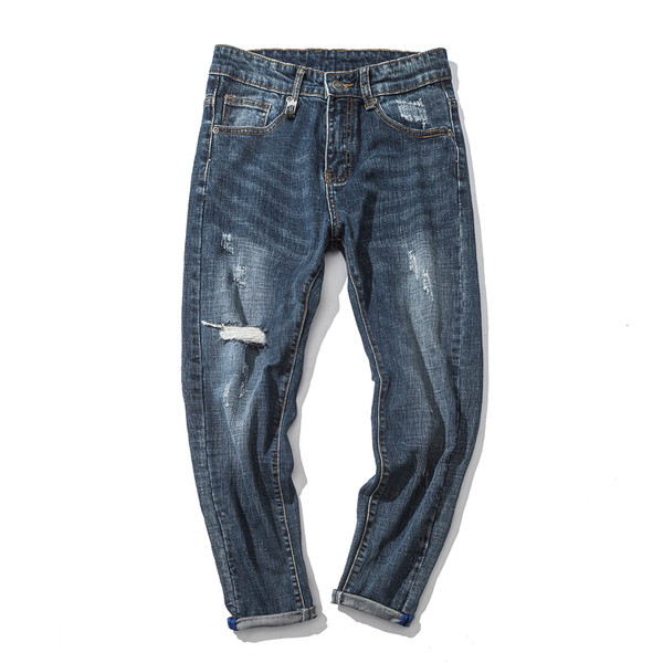 Мъжки впити модерни ежедневни дънкови панталони