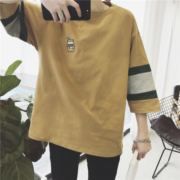 Shirt Long εξωφρενικές άνδρες με κοντά μανίκια