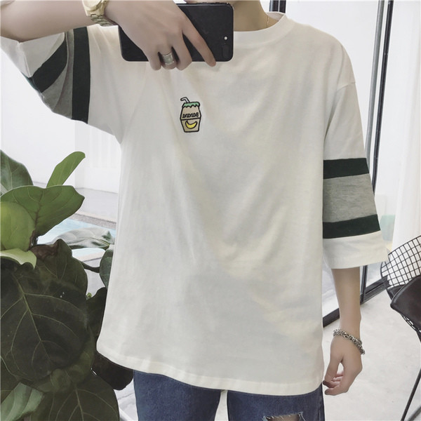 Shirt Long εξωφρενικές άνδρες με κοντά μανίκια