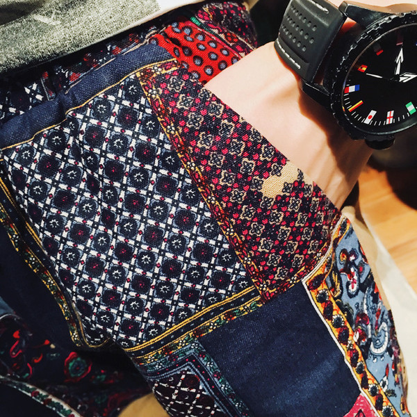 σορτς Ασυνήθιστο ανδρών - χρωματισμένα με φυτικά μοτίβα, άλλα μοντέλα