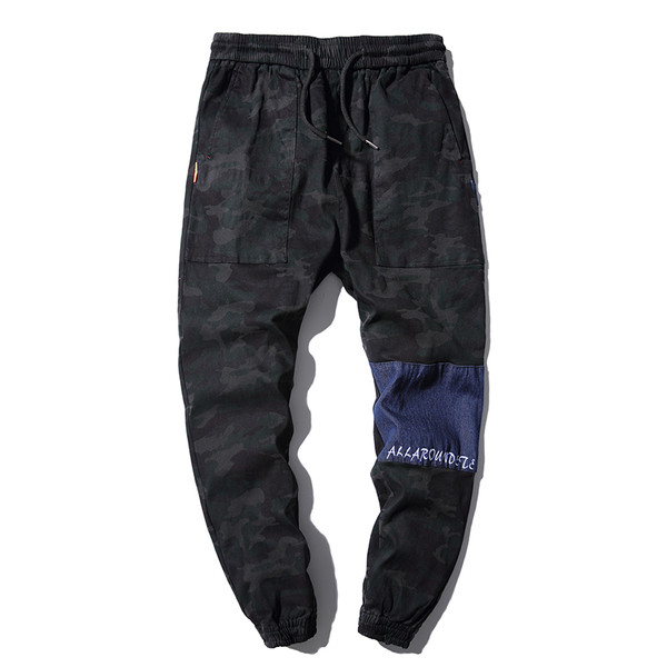 Άρρεν καμουφλάζ παντελόνια ελατήριο φαρδιά