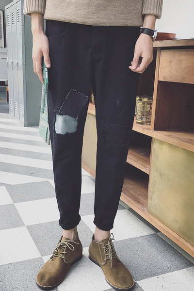 τζιν μαύρο παντελόνι νέο μοντέλο shalvaresti ανδρών