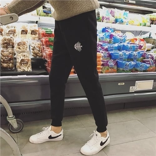 Καθημερινά σπορ παντελόνι ανδρών με κέντημα - ψάρια οστά