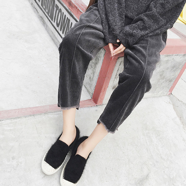 Женски шалварест кадифен ежедневен панталон