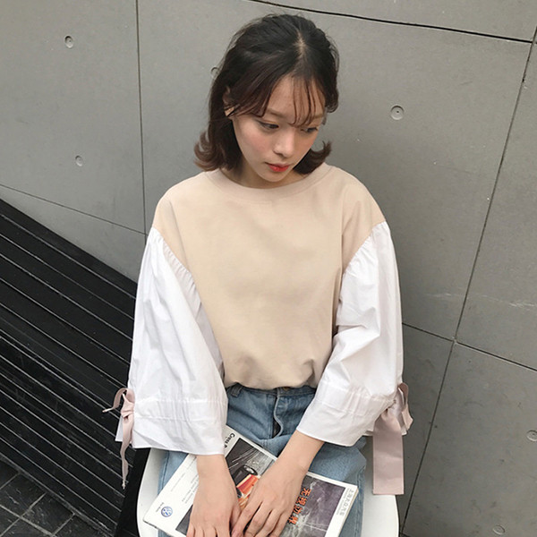 Много интересна дамска блуза с широк ръкав