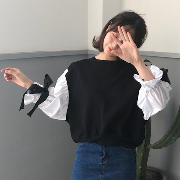 Много интересна дамска блуза с широк ръкав