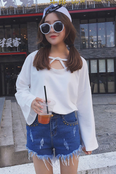 Пролетна блуза с широки ръкави нов модел в бял или жълт цвят