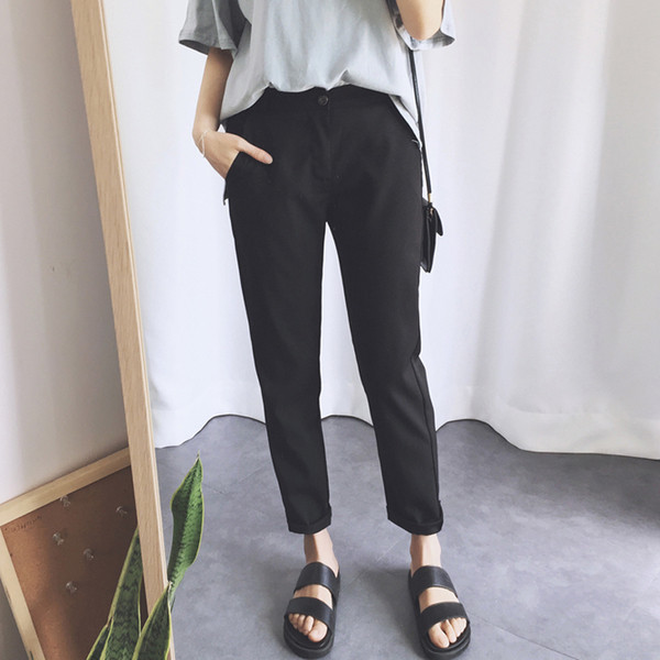 Κλασικό γυναικών κομψό μαύρο παντελόνι