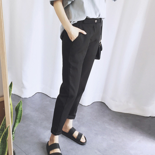 Κλασικό γυναικών κομψό μαύρο παντελόνι