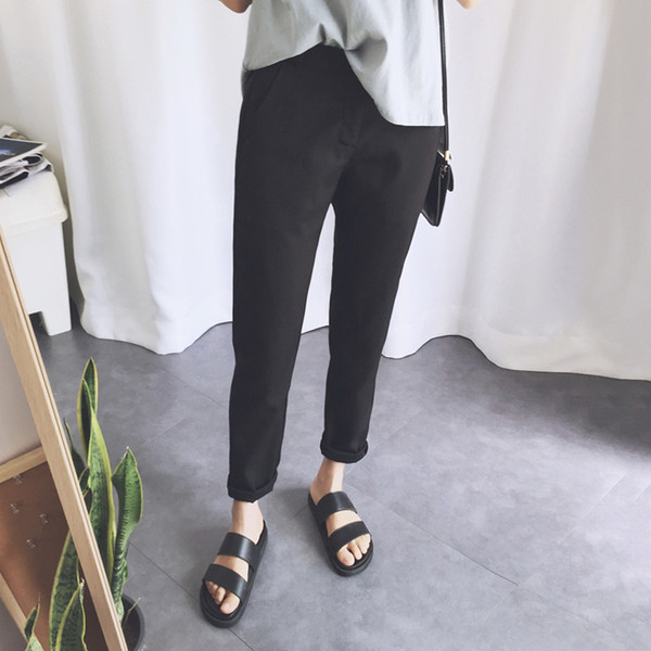 Κλασικό γυναικών κομψό μαύρο παντελόνι