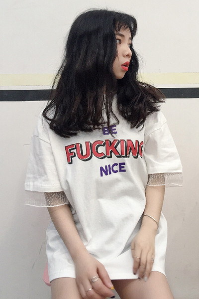 Νέο μοντέλο άνοιξη και το καλοκαίρι T-προκαλώντας επιγραφή