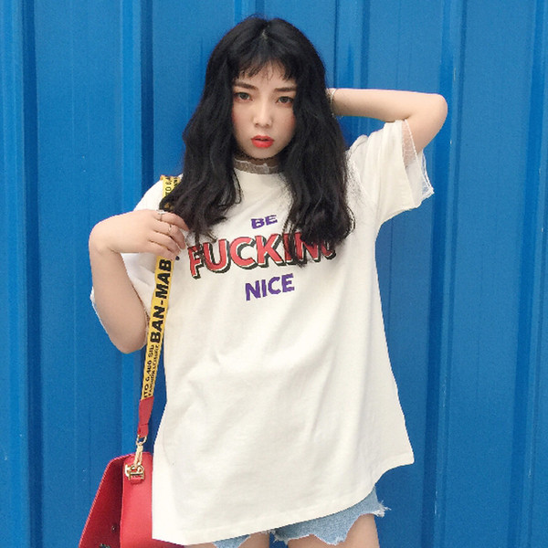 Νέο μοντέλο άνοιξη και το καλοκαίρι T-προκαλώντας επιγραφή