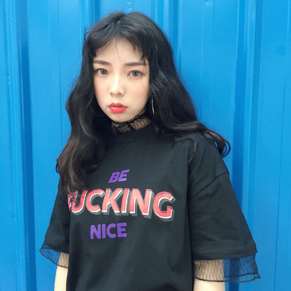 Νέο μοντέλο άνοιξη και το καλοκαίρι T-προκαλώντας επιγραφή