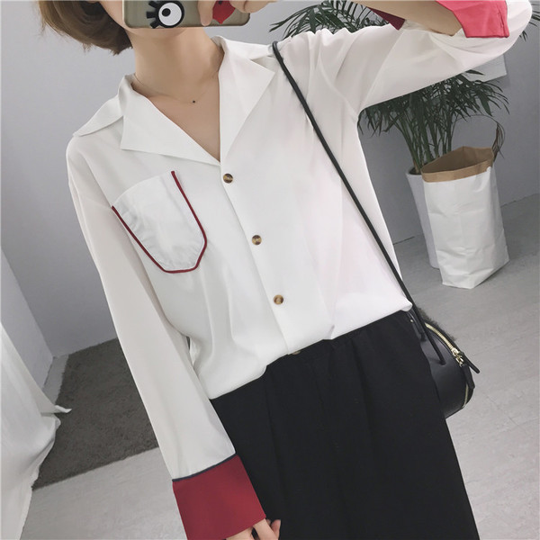 Εξαιρετικά απαλό κυρίες μεταξωτό άσπρο πουκάμισο