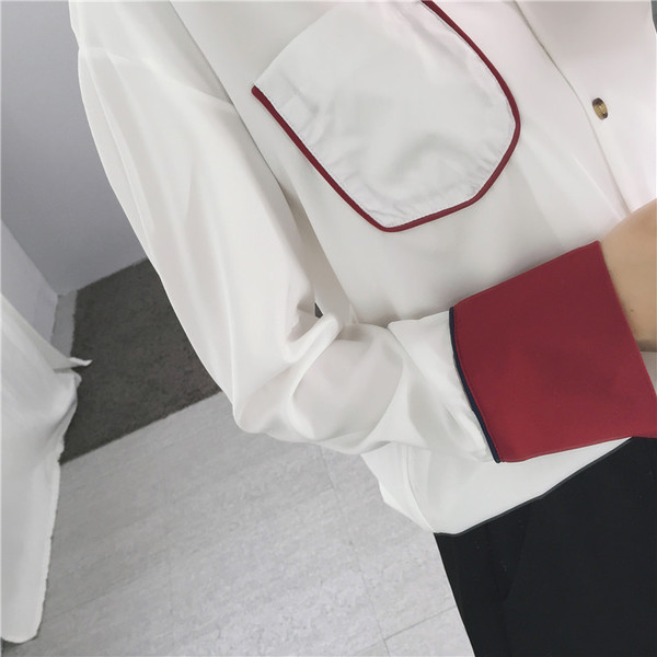 Εξαιρετικά απαλό κυρίες μεταξωτό άσπρο πουκάμισο