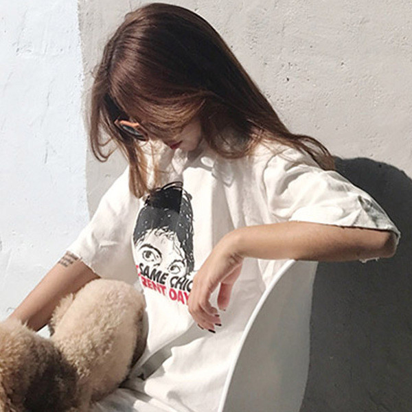 Νέα μεγάλη κυρίες T-shirt με κοντά μανίκια τύπου χιτώνα