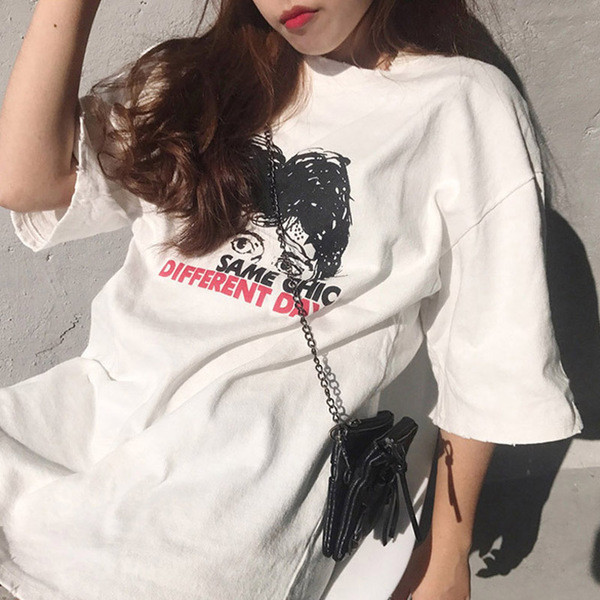 Νέα μεγάλη κυρίες T-shirt με κοντά μανίκια τύπου χιτώνα