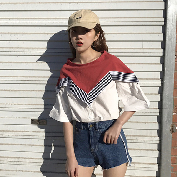 Много интересна дамска ежедневна блуза с широко деколте и ръкави