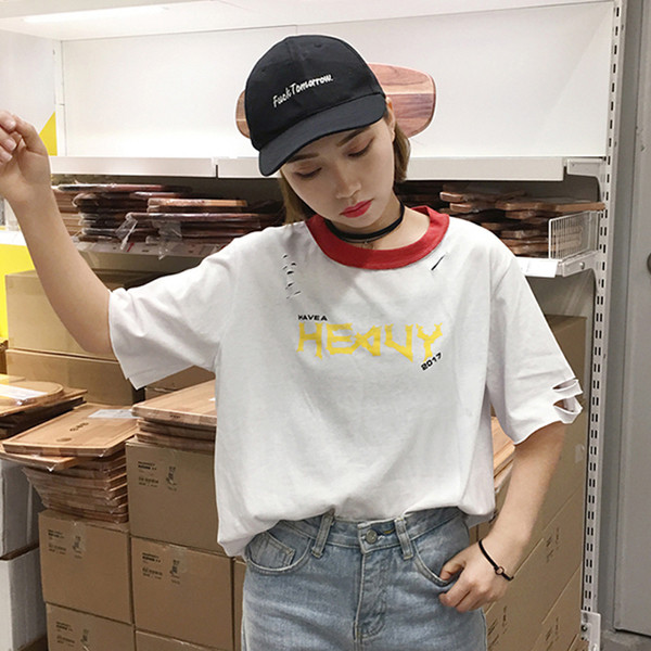 Ежедневна дамска дълга тениска с къс ръкав в два цвята